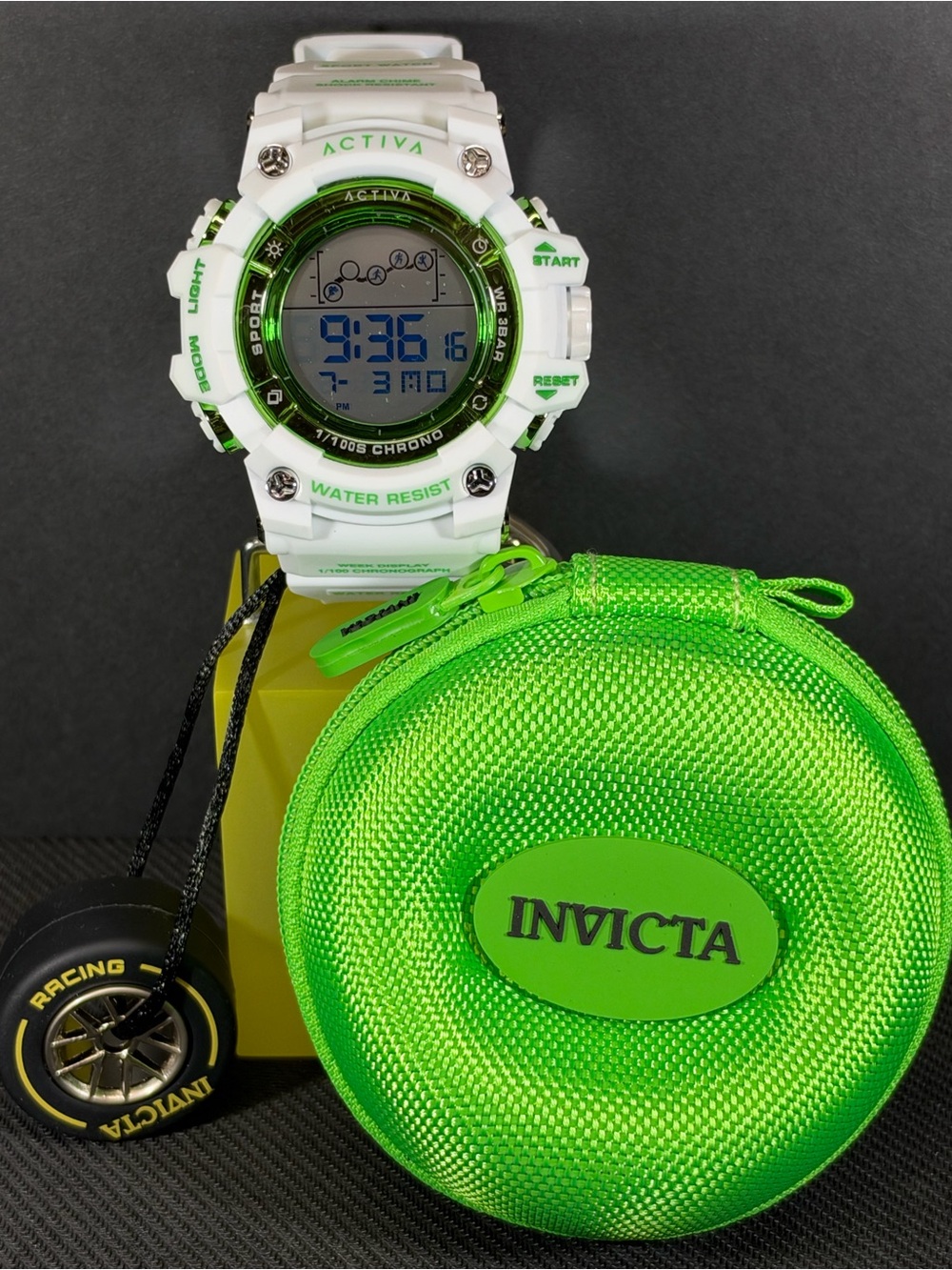 Activa Rally Edition X Invicta Watch 50mm White Green ACW-GA-M-102